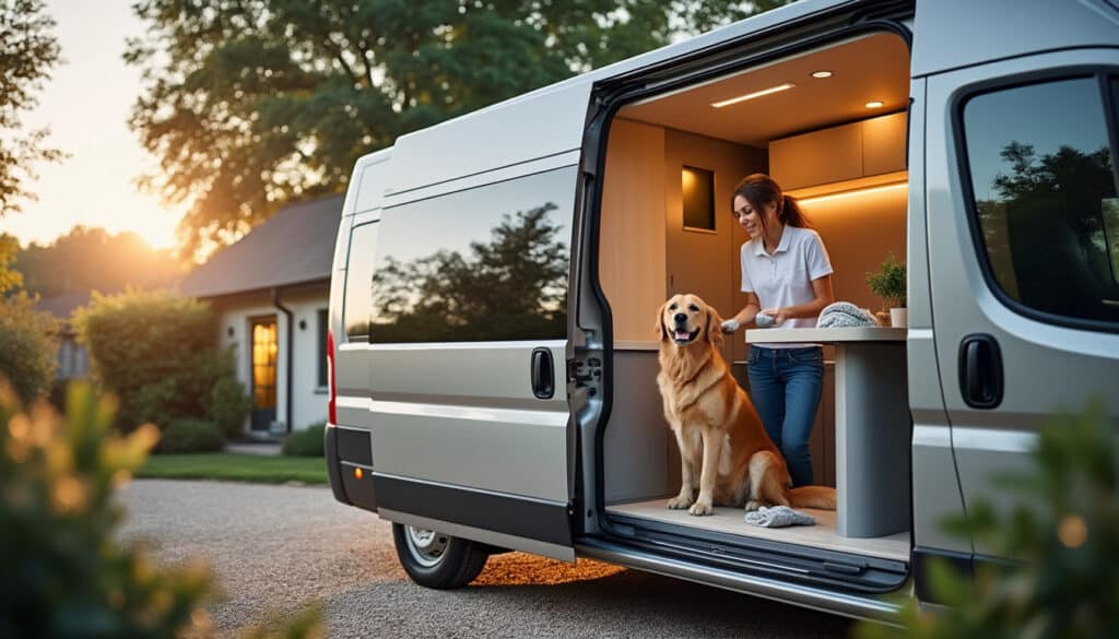 Camion de toilettage à domicile : soin mobile pour chien sans stress