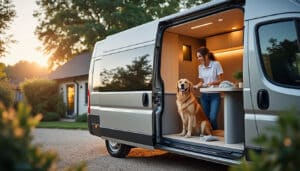 Camion de toilettage à domicile : soin mobile pour chien sans stress