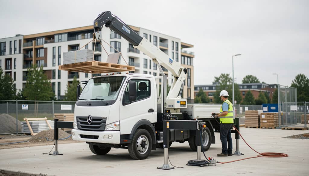 Petit camion-grue : usages, portée et critères de choix